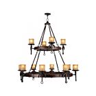 Livex Lighting 48763-91 Carson 12-lumières 720W Bronze ancien appliqué à la main Lustre