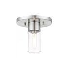 Livex Lighting Carson 48761-91 1-Lumière 60W Nickel brossé Plafonnier