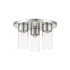 Livex Lighting Carson 48762-91 3-Lumières 120W Nickel brossé Plafonnier
