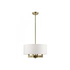 Livex Lighting 48784-01 Cresthaven 4-lumières 240W Laiton antique Lustre
