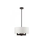Livex Lighting 48784-07 Cresthaven 4-lumières 240W Bronze avec accents en laiton antique Lustre
