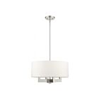 Livex Lighting 48784-91 Cresthaven 4-lumières 240W Nickel brossé Lustre