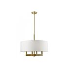 Livex Lighting 48786-01 Cresthaven 4-lumières 240W Laiton antique Lustre