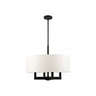 Livex Lighting 48786-04 Cresthaven 4-lumières 240W Noir avec accents en nickel brossé Lustre