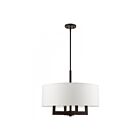 Livex Lighting 48786-07 Cresthaven 4-lumières 240W Bronze avec accents en laiton antique Lustre
