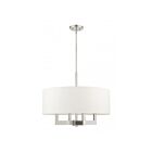 Livex Lighting 48786-91 Cresthaven 4-lumières 240W Nickel brossé Lustre