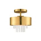 Livex Lighting Orenburg 48872-08 3-Lumières 180W Laiton naturel Plafonnier Semi Encastré