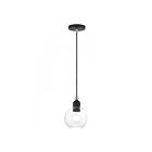 Livex Lighting 48971-04 Downtown 1-Lumière 60W Noir avec accents en nickel brossé Suspendu
