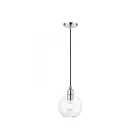 Livex Lighting 48972-91 Downtown 1-Lumière 60W Nickel brossé Suspendu
