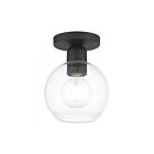 Livex Lighting Downtown 48977-04 1-Lumière 40W Noir Plafonnier Semi Encastré