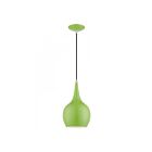 Livex Lighting 49016-78 Andes 1-Lumière 60W Vert pomme brillant avec accents en chrome poli Suspendu