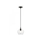 Livex Lighting 49088-04 Aldrich 1-Lumière 60W Noir avec accents en nickel brossé Suspendu