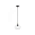 Livex Lighting 49088-07 Aldrich 1-Lumière 60W Bronze avec accents en laiton antique Suspendu