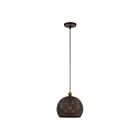 Livex Lighting 49100-07 Dublin 1-Lumière 60W Bronze avec accents en laiton antique Suspendu