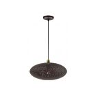 Livex Lighting 49102-07 Dublin 1-Lumière 60W Bronze avec accents en laiton antique Suspendu