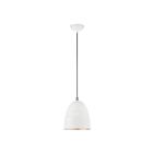 Livex Lighting 49108-03 Arlington 1-Lumière 60W Blanc avec Accents de Nickel Brossé Suspendu