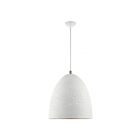 Livex Lighting 49110-03 Arlington 3-Lumières 180W Blanc avec accents de nickel brossé Suspendu