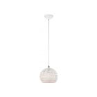 Livex Lighting 49181-03 Charlton 1-Lumière 60W Blanc avec accents en nickel brossé Suspendu
