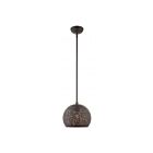 Livex Lighting 49181-07 Charlton 1-Lumière 60W Bronze avec accents en laiton antique Suspendu