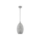 Livex Lighting 49182-80 Charlton 1-Lumière 60W Gris nordique avec accents en nickel brossé Suspendu