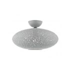 Livex Lighting Charlton 49183-80 1-Lumière 60W Gris nordique avec accents de nickel brossé Plafonnier Semi Encastré