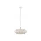 Livex Lighting 49184-03 Charlton 1-Lumière 60W Blanc avec accents en nickel brossé Suspendu