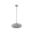 Livex Lighting 49184-80 Charlton 1-Lumière 60W Gris nordique avec accents en nickel brossé Suspendu