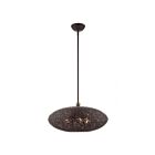 Livex Lighting 49185-07 Charlton 3-Lumières 180W Bronze avec accents en laiton antique Suspendu