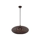 Livex Lighting 49186-07 Charlton 3-Lumières 180W Bronze avec accents en laiton antique Suspendu