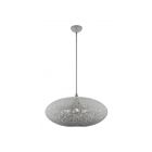 Livex Lighting 49186-80 Charlton 3-Lumières 180W Gris nordique avec accents en nickel brossé Suspendu