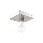 Livex Lighting Solna 49210-91 1-Lumière 60W Nickel brossé Plafonnier