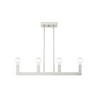 Livex Lighting 49213-91 Solna 4-lumières 240W Nickel brossé Lustre