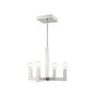 Livex Lighting 49214-91 Solna 4-lumières 240W Nickel brossé Lustre