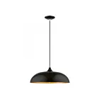 Livex Lighting 49233-68 Amador 1-Lumière 60W Noir brillant avec accents en chrome poli Suspendu