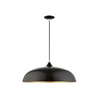 Livex Lighting 49234-68 Amador 3-Lumières 180W Noir brillant avec accents en chrome poli Suspendu