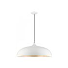 Livex Lighting 49234-69 Amador 3-Lumières 180W Blanc brillant avec accents en chrome poli Suspendu
