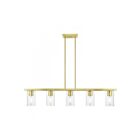 Livex Lighting 49275-12 Clarion 5-lumières 300W Laiton satiné Lustre