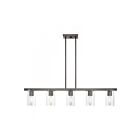 Livex Lighting 49275-46 Clarion 5-lumières 300W Chrome noir Lustre