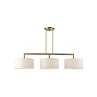Livex Lighting 49293-01 Monroe 3-lumières 180W Laiton antique Lustre