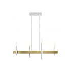 Livex Lighting 49334-03 Denmark 4-lumières 240W Blanc avec accents en laiton antique Lustre