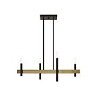 Livex Lighting 49334-07 Denmark 4-lumières 240W Bronze avec accents en laiton antique Lustre
