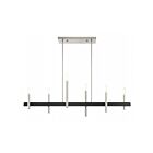 Livex Lighting 49336-91 Denmark 6-lumières 360W Nickel brossé avec accent bronze Lustre