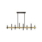 Livex Lighting 49338-07 Denmark 8-lumières 480W Bronze avec accents en laiton antique Lustre
