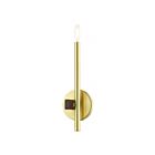 Livex Lighting Denmark 49341-12 60W 1-Lumière Laiton satiné avec accents de bronze Applique Murale