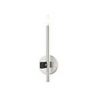 Livex Lighting Denmark 49341-91 60W 1-Lumière Nickel brossé avec accents noirs Applique Murale