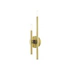 Livex Lighting Denmark 49342-12 120W 2-Lumières Laiton satiné avec accents de bronze Applique Murale