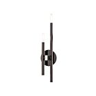 Livex Lighting Denmark 49342-46 120W 2-Lumières Chrome noir avec accents en nickel brossé Applique Murale
