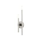 Livex Lighting Denmark 49342-91 120W 2-Lumières Nickel brossé avec accents noirs Applique Murale