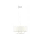 Livex Lighting 49374-03 Meridian 4-Lumières 240W Blanc Suspendu