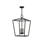 Livex Lighting 49434-04 Devone 4-lumières 240W Noir avec accents en nickel brossé Lustre